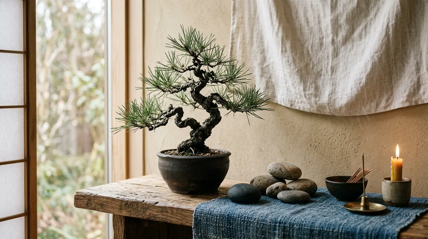 Use textiles to soften restrained rooms inspiration for a Japandi home interior.